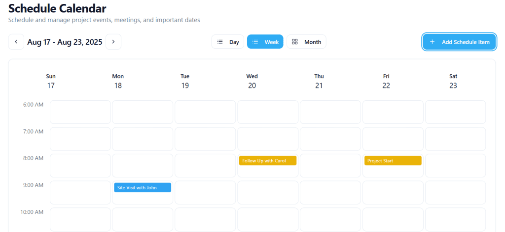 BidEngine calendar tool