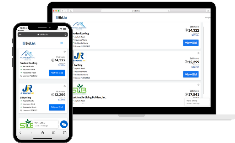 Before and after roof comparison
